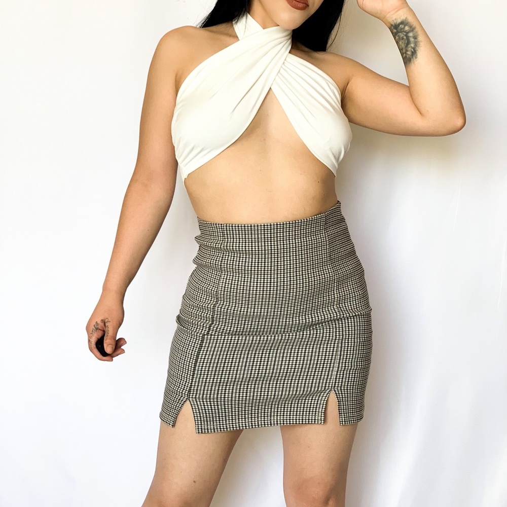 Plaid mini skirt - Picture 1 of 3